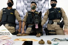 PM prende suspeito por trafico, apreende drogas e dinheiro no bairro Alto Boa Vista em Itabira	